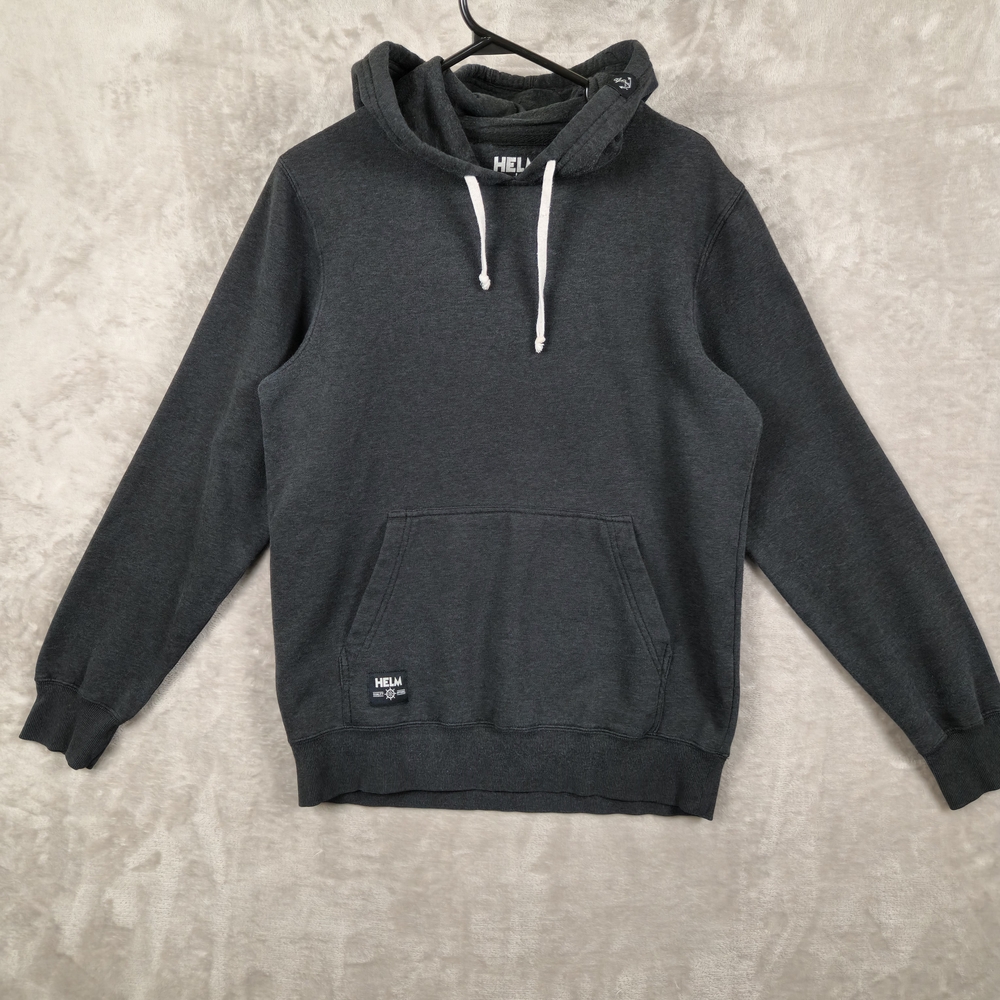 HELM Charcoal Hoodie Cotton Blend Mens Size M